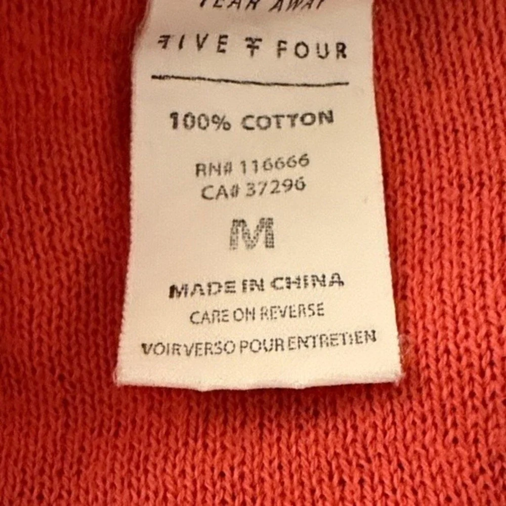 Five Four Shirt Mens M Gray Long Sleeve Crew‎ Neck Cotton Contrast Hem Stitching